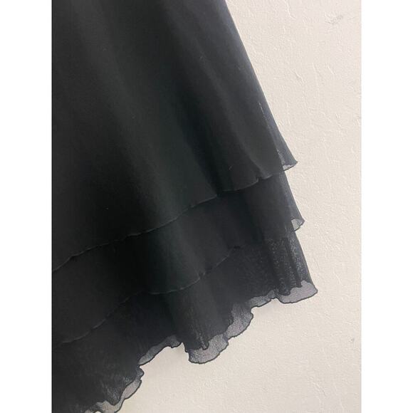 Hanky Panky XL Skirt Vintage Y2K Mesh Midi Black Stretch Pull On Goth 90s Style - Picture 5 of 10